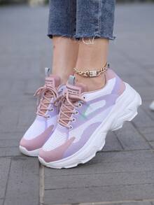 Breathable Mesh Sports Shoes For Casual And Comfortable Wear - Purple - View 8