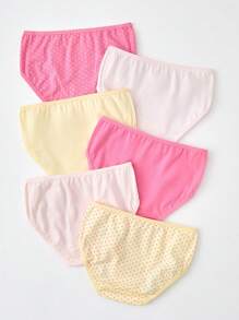 6条装女童可爱印花透气纯棉内裤，四季皆宜，穿着舒适