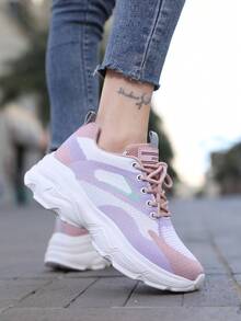 Breathable Mesh Sports Shoes For Casual And Comfortable Wear - Purple - View 7