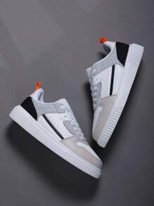 男士运动鞋男时尚帅气休闲鞋系带男鞋滑板鞋男士运动鞋个性街头男鞋 - 彩色 - 查看 5