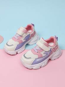 Fashionable Colorblock Athletic Shoes For Baby Girls - Multicolor - View 2