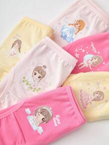 6条装女童可爱印花透气纯棉内裤，四季皆宜，穿着舒适