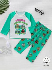 Infant Boys' Cartoon Printed Fun Outfits - Multicolor - View 1