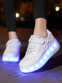 舒適時尚透氣雙輪充電led發光運動鞋,適用兒童 - 彩色 - 查看 4