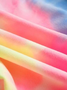 SHEIN Leap Crew Young Girl's Valentine's Day Casual Minimalist Letter Printed Short Sleeve Crewneck T-Shirt, Summer