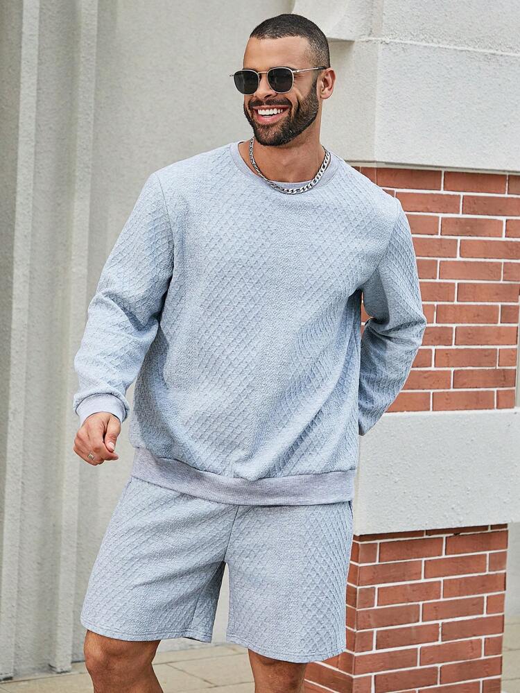 Men's Plus Size Casual 2pcs/Set Outfit