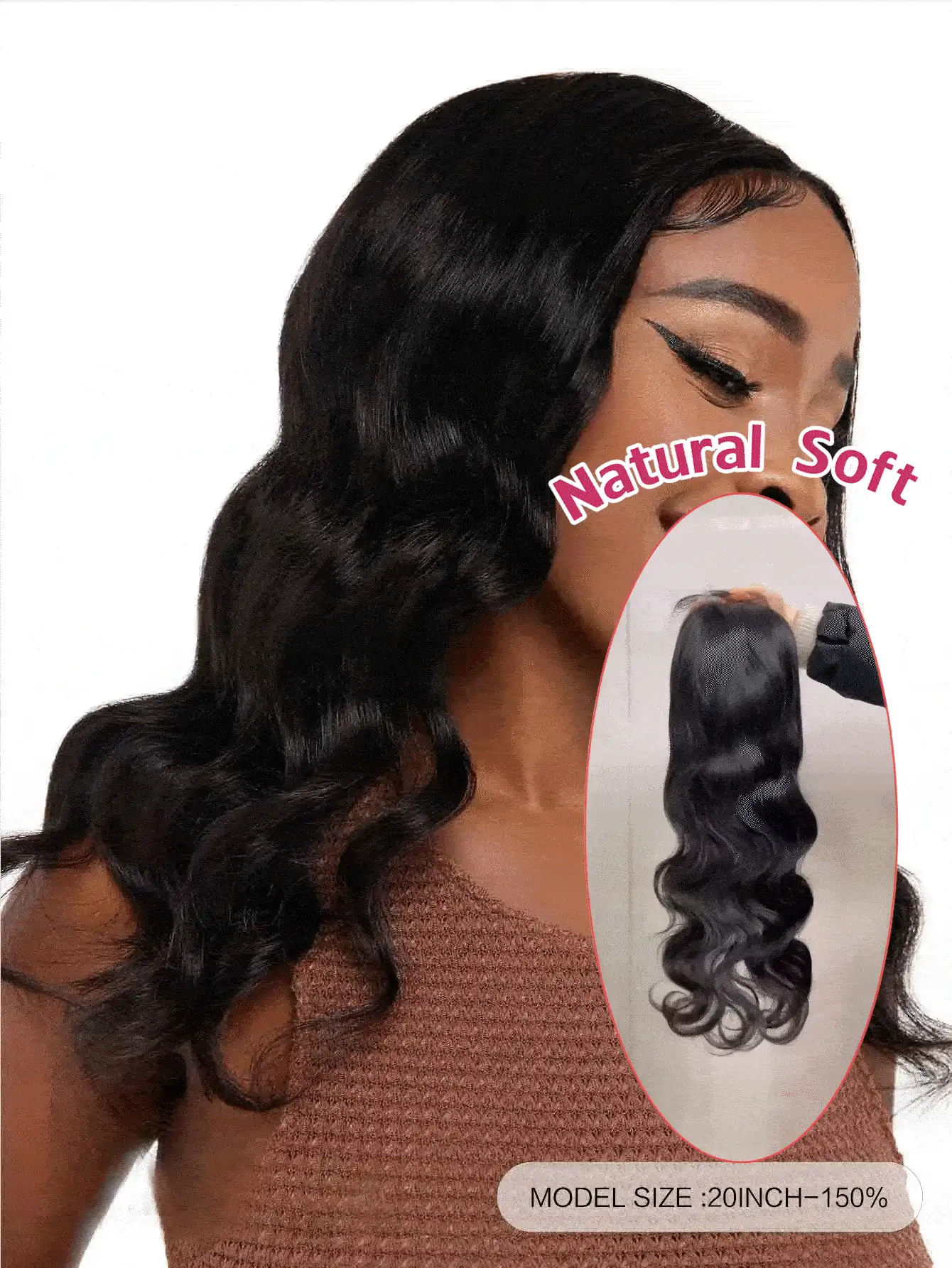 Body Wave 13 X 4 4 X 4 Lace Frontal Wig Human Hair With Baby Hair Natural Looking Natural Black Color - SNatural - View 4