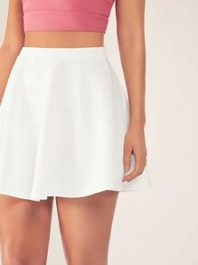 SHEIN BASICS Falda Casual De Color Sólido Para Mujer