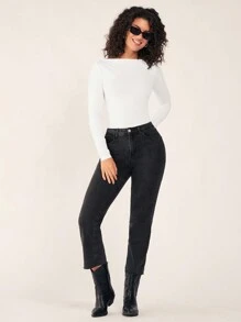 Tseoso Women's Slim Fit Long Sleeve T-Shirt - White - View 5