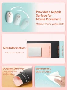 JMMO Gaming Desk Mouse Pad,Ultra Smooth Surface,Waterproof Top & Anti-Slip Rubber Bottom For Gamer,Office,Home (900x400mm)