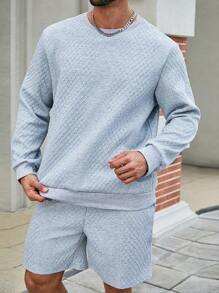 Manfinity Homme Men's Plus Size Casual 2pcs/Set Outfit