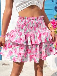 Soleia 女士全印花集褶腰裙 - 彩色 - 查看 4