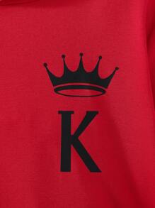 Men's Red Sweatshirt, Teenagers - Red - View 4