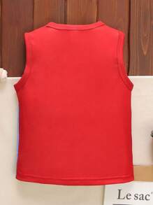 SHEIN Young Boy Casual & Letter Print Summer Tank Top