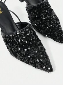 CUCCOO SZL 24225 Women's High Heel Shoes - Black - View 4