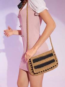 SHEIN MOD Damski Modny Kolorowe bloki Torba typu Crossbody