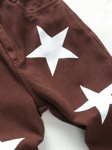 Tween Boys' Star Pattern Street Style Jeans - Brown - View 5