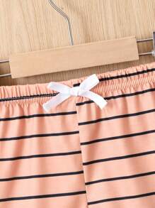 Infant Boys' Striped Shorts With Bow Detail - Multicolor - View 3