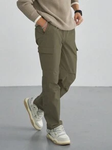 DAZY Men's Cargo Pants - Army Green - View 4