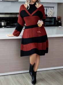 Calvaya 大尺碼女式條紋圓領襯衫套裝 - 彩色 - 查看 1