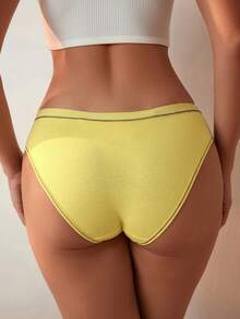 SHEIN Women's 3pcs Lace Trimmed Triangle Panties - Multicolor - View 2