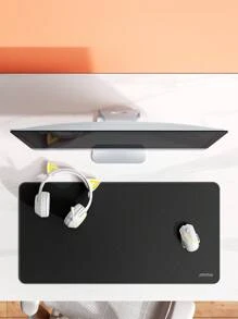 JMMO 游戏桌鼠标垫，超光滑表面，防水顶部和防滑橡胶底部，适合游戏玩家、办公室、家庭（800x400mm）圣诞礼物，秋冬季假期露营必备品，度假配件，露营用品 - 黑色 - 查看 2