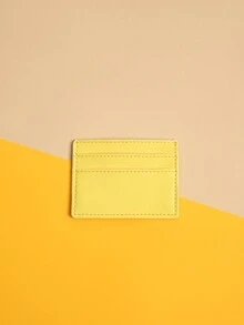 Ronwaystd 時尚便攜式貓主題卡片夾 - 黃色 - 查看 2