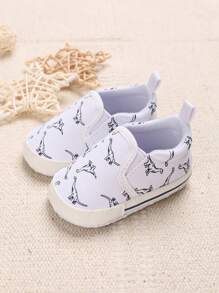 Spring & Autumn Style Anti-Slip Soft Sole Walking Shoes With Hook And Loop Buckle For 0-1 Year Old Infant