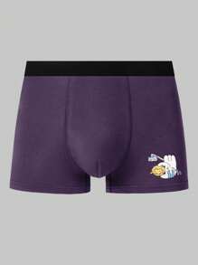 Men'S Cartoon Printed Boxer Briefs (4pcs/Pack) - Multicolor - View 4