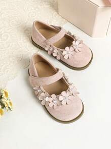 女嬰秋季舒適戶外平底鞋可愛學步鞋