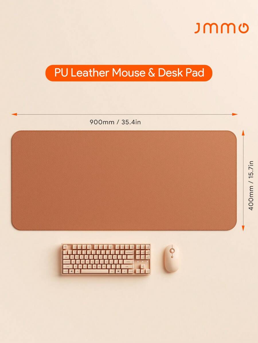 JMMO PU Leather Mouse Pad,Double Side Desk Computer Mouse Pad For Mouse Office Home (900 X 400 Mm) - Brown - View 1