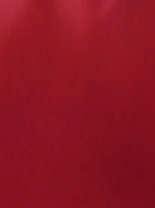 SHEIN Privé 毛毛袖口雙排扣西裝外套 - 紅色 - 查看 7