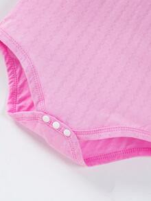 女婴条纹提花连体衣，可爱休闲，多种颜色可选 - 彩色 - 查看 7