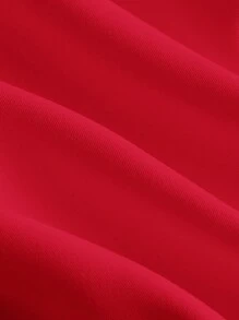 SHEIN MOD Women's Solid Color Ruffle Trim Sleeveless Date Night Dress - Burgundy - View 4