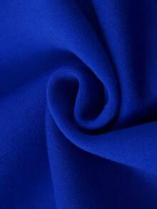 Manfinity Homme 寬鬆男款字母印花抽繩連帽衫 - 藍色 - 查看 4