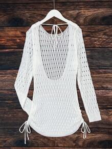 Women's Hollow Out Cover Up Dress Wedding