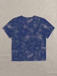 INAWLY Animal And Letter Printed Short Sleeve T-Shirt - Multicolor - View 2