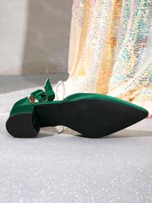 Nuovi arrivi autunnali, scarpe da donna con tacco alto, design a punta con strass e tacco basso, scarpe da lavoro comode e alla moda, eleganti, adatte per feste