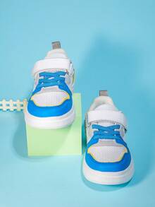 Kids' Spring/Autumn Breathable Mesh Sneakers, Refreshing Colors, Anti-Collision Toe Design, Lightweight, Suitable For Daily Wear And Sports, Versatile And Fashionable - Multicolor - View 2