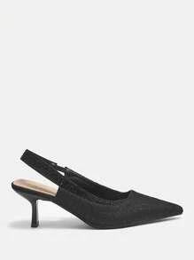 Của phụ nữ Đúng mốt Giày cao gót Đen Pointed-Toe Giày nữ Baotou - màu đen - Xem 2