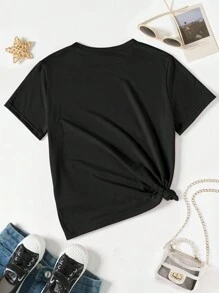 Tween Girl Mommy And Me Matching Outfits
(2 Pieces Are Sold Separately) - Black - View 2