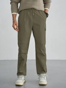 DAZY Men's Cargo Pants - Army Green - View 3
