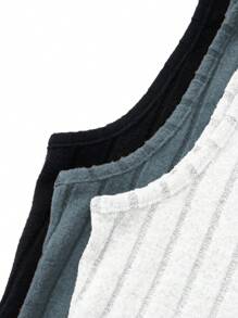 SHEIN Unity 女士純色肋紋背心 - 彩色 - 查看 6