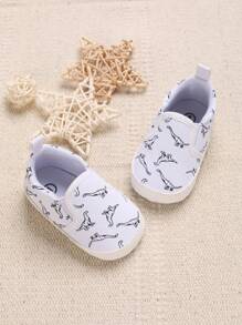 Spring & Autumn Style Anti-Slip Soft Sole Walking Shoes With Hook And Loop Buckle For 0-1 Year Old Infant
