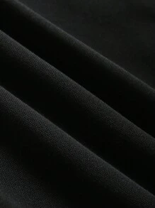 SHEIN EZwear Women's Tie Waist Joggers - Black - View 3