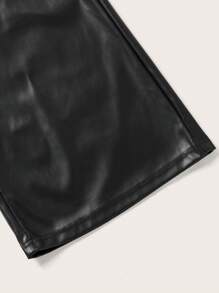 SHEIN ICON 1pc Low Waist Crotch-Opening Pants - Black - View 9