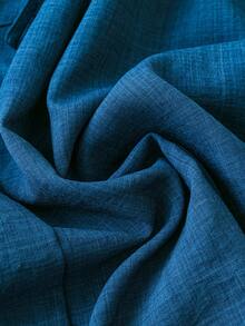 SHEIN LUNE Plus Size Women'S Elastic Waist Button Front Skirt - Blue - View 5