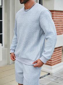 Manfinity Homme Men's Plus Size Casual 2pcs/Set Outfit