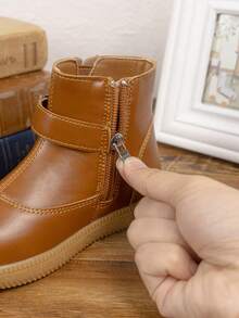 Fashionable And Comfortable Children's Boots With Soft Outsole For Outdoor Activities In Spring - Brown - View 8