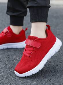 Zapatillas de moda con suela gruesa, transpirables y ligeras para adolescentes en primavera, con cierre de - Rojo - Ver 1